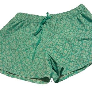 Lauren James Green Patterned Athletic Women's Shorts Size L